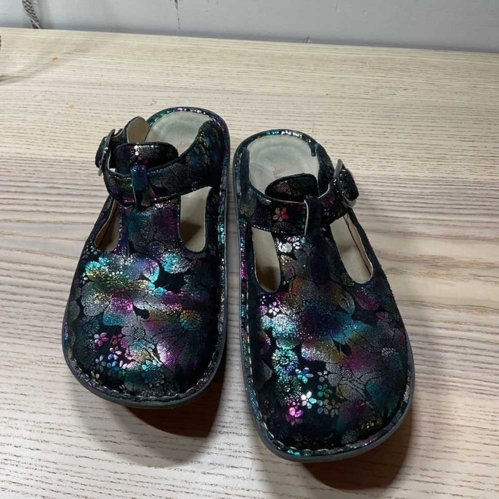 Alegria by PG Lite Clogs Women’s  38 Classic Clog Flower Print Slip On